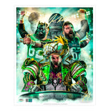 Jason Kelce "Hungry Dogs" Artist X Athlete Dual Autograph