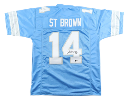 Amon-Ra St Brown Autographed Signed Custom Jersey With Beckett Coa