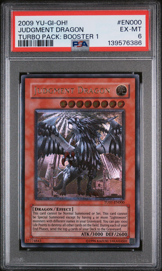 2009 Yu-Gi-Oh Turbo Pack 1 Judgment Dragon Utr #Tu10 PSA 6