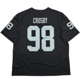 Autographed/Signed Maxx Crosby Oakland Las Vegas Raiders Black Authentic Football Jersey Fanatics COA