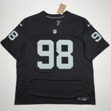 Autographed/Signed Maxx Crosby Oakland Las Vegas Raiders Black Authentic Football Jersey Fanatics COA