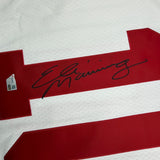 Autographed/Signed Eli Manning New York Giants White Mitchell & Ness Authentic Football Jersey Fanatics COA