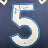 Autographed/Signed Anthony Edwards Minnesota Timberwolves Blue #5 Authentic Basketball Jersey PSA/DNA COA