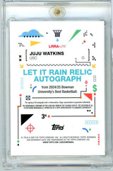 2024 Bowman U Best JuJu Watkins #LRRAJW /75 Let It Rain Relic Autograph Cracked Ice Rookie RC Basketball Card