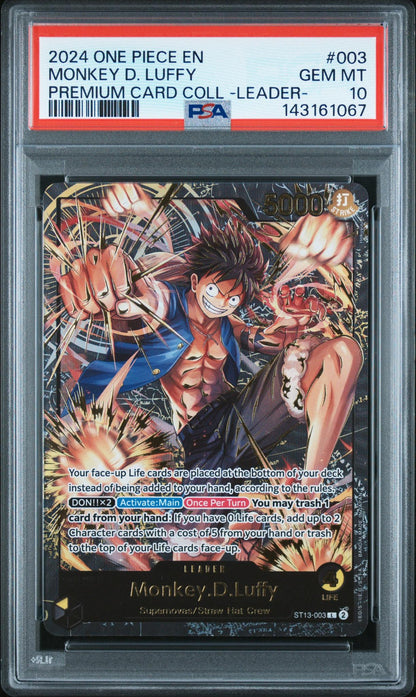 2024 One Piece Premium Card Collection -Leader Collection- Monkey D. Luffy #3 PSA 10