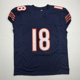 Autographed/Signed Caleb Williams Chicago Blue Pro Cut Football Jersey PSA/DNA COA