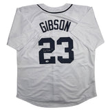 Autographed/Signed Kirk Gibson Detroit White Baseball Jersey JSA COA