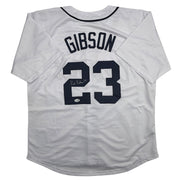 Autographed/Signed Kirk Gibson Detroit White Baseball Jersey JSA COA