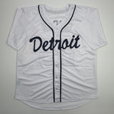 Autographed/Signed Kirk Gibson Detroit White Baseball Jersey JSA COA