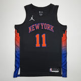 Autographed/Signed Jalen Brunson New York NY Knicks Black Authentic Basketball Jersey PSA/DNA COA