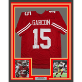 Framed Autographed/Signed Pierre Garcon 35x39 San Francisco Red Football Jersey Beckett BAS COA