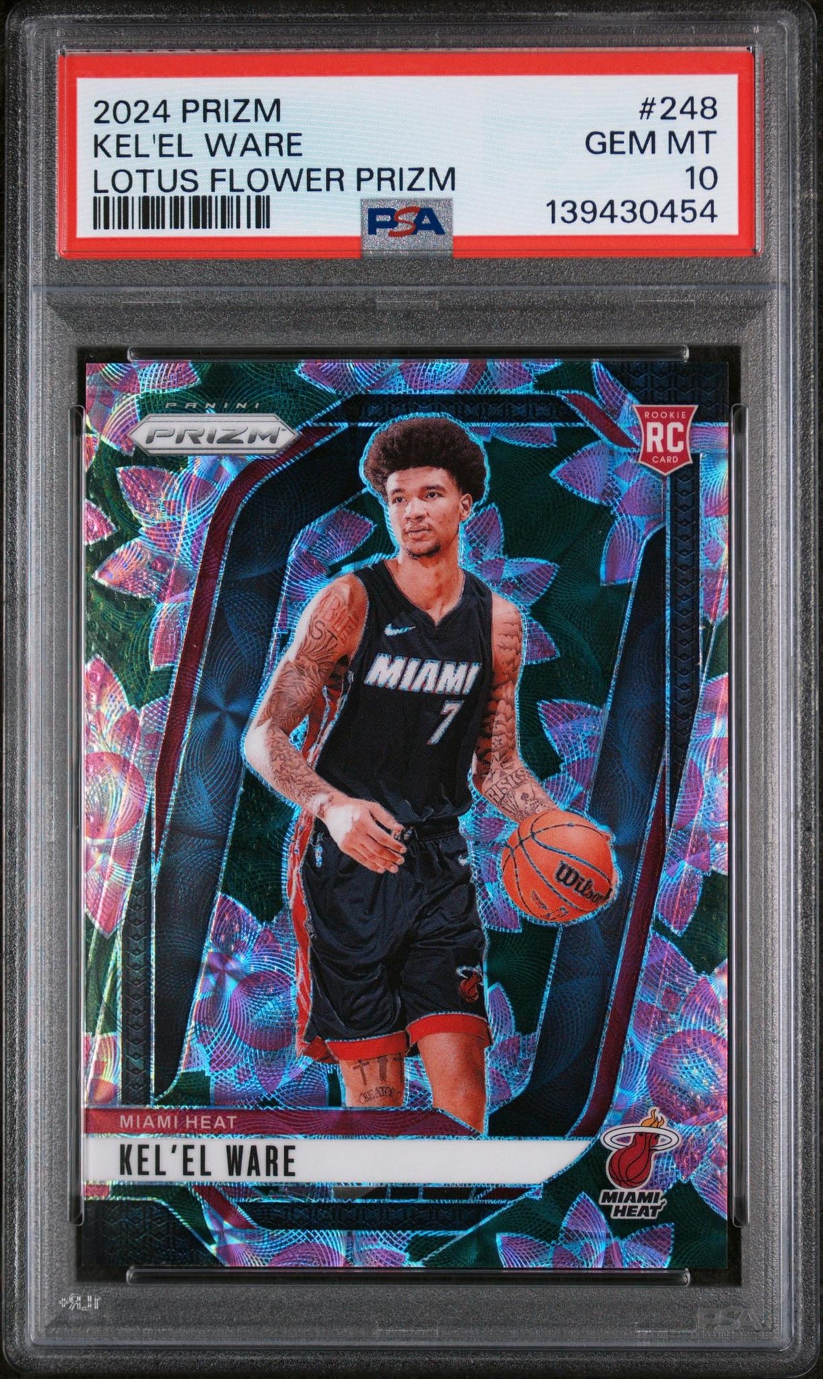 2024 Panini Prizm Lotus Flower Prizm Kel'el Ware #248 /18 PSA 10