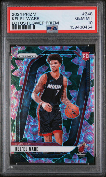 2024 Panini Prizm Lotus Flower Prizm Kel'el Ware #248 /18 PSA 10