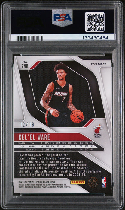 2024 Panini Prizm Lotus Flower Prizm Kel'el Ware #248 /18 PSA 10