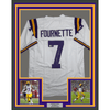 Framed Autographed/Signed Leonard Fournette 35x39 LSU White College Football Jersey Beckett BAS COA