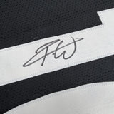 Framed Autographed/Signed Roman Wilson 35x39 Pittsburgh Black Football Jersey Beckett BAS COA