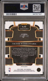 Graded 2023 Panini Select Victor Wembanyama #87 Blue Cracked Ice Rookie Basketball Card PSA 10 Gem Mint