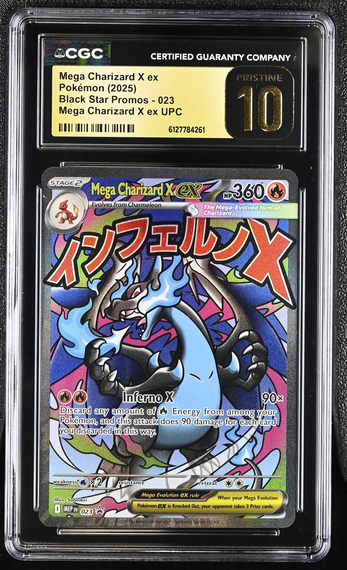 2025 Black Star Promos #023 Mega Charizard X Ex Mega Charizard X Ex Upc CGC 10