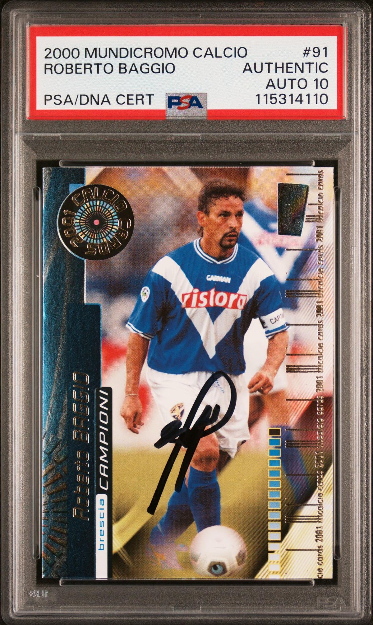 2000 Mundicromo Calcio Roberto Baggio #91 /115314110 PSA 0