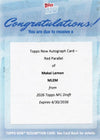 2026 Topps Now Makai Lemon #MLEM Red Auto /5 Eagles 20th Overall 2026 NFL Draft Selection Philadelphia Eagles Rookie RC Redemption Football Card