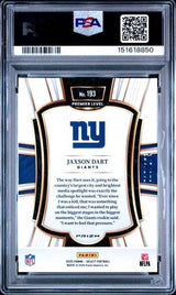 Graded 2025 Panini Select Jaxson Dart #193 /175 Blue Prizm Rookie RC Football Card PSA 10 Gem Mint