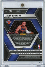 2024 Panini Mosaic Jalen Brunson #176 /24 Purple Snakeskin Basketball Card