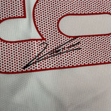 Autographed/Signed Robert Lewandowski Poland White Soccer Futbol Jersey Beckett BAS COA