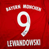Autographed/Signed Robert Lewandowski Bayern Munich Red Soccer Futbol Jersey Beckett BAS COA