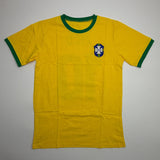 Autographed/Signed Zico Brazil Yellow Soccer Futbol Jersey Beckett BAS COA