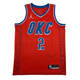 Autographed/Signed Shai Gilgeous-Alexander on Front SGA Oklahoma City OKC Thunder Orange Authentic Basketball Jersey PSA/DNA COA