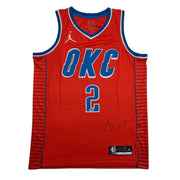 Autographed/Signed Shai Gilgeous-Alexander on Front SGA Oklahoma City OKC Thunder Orange Authentic Basketball Jersey PSA/DNA COA