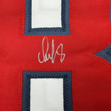 Framed Autographed/Signed 35x39 Alexander Alex Ovechkin Washington White Hockey Jersey Beckett BAS COA