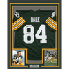 Framed Autographed/Signed Carroll Dale 35x39 Green Bay Green Football Jersey JSA COA