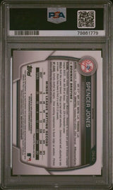 Graded 2023 Topps Bowman Chrome Spencer Jones #CPASJ Chrome Prospects Auto Refractor /499 1st Bowman Rookie RC Baseball Card PSA 10 Gem Mint