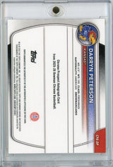 2025 Topps Bowman U Chrome Darryn Peterson #CPADP Green Reptilian /99 Auto Rookie RC Basketball Card