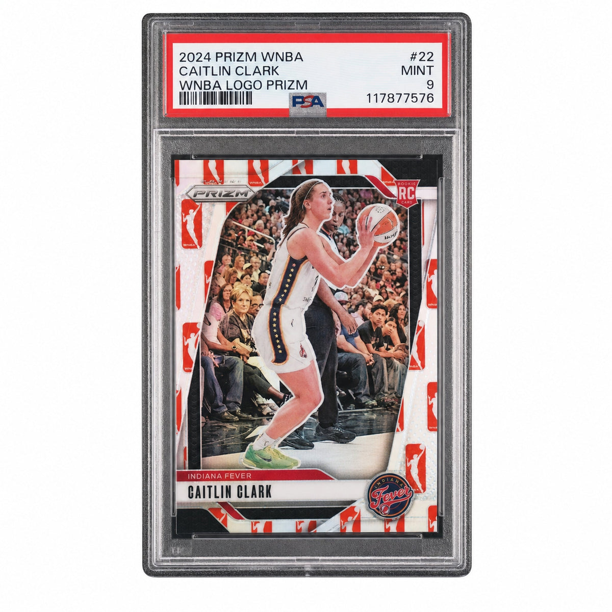 2024 Panini Prizm Wnba Wnba Logo Prizm Caitlin Clark #22 PSA 9