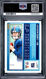 Graded 2025 Donruss Optic Jaxson Dart #273 Pink Rookie RC Football Card PSA 10 Gem Mint