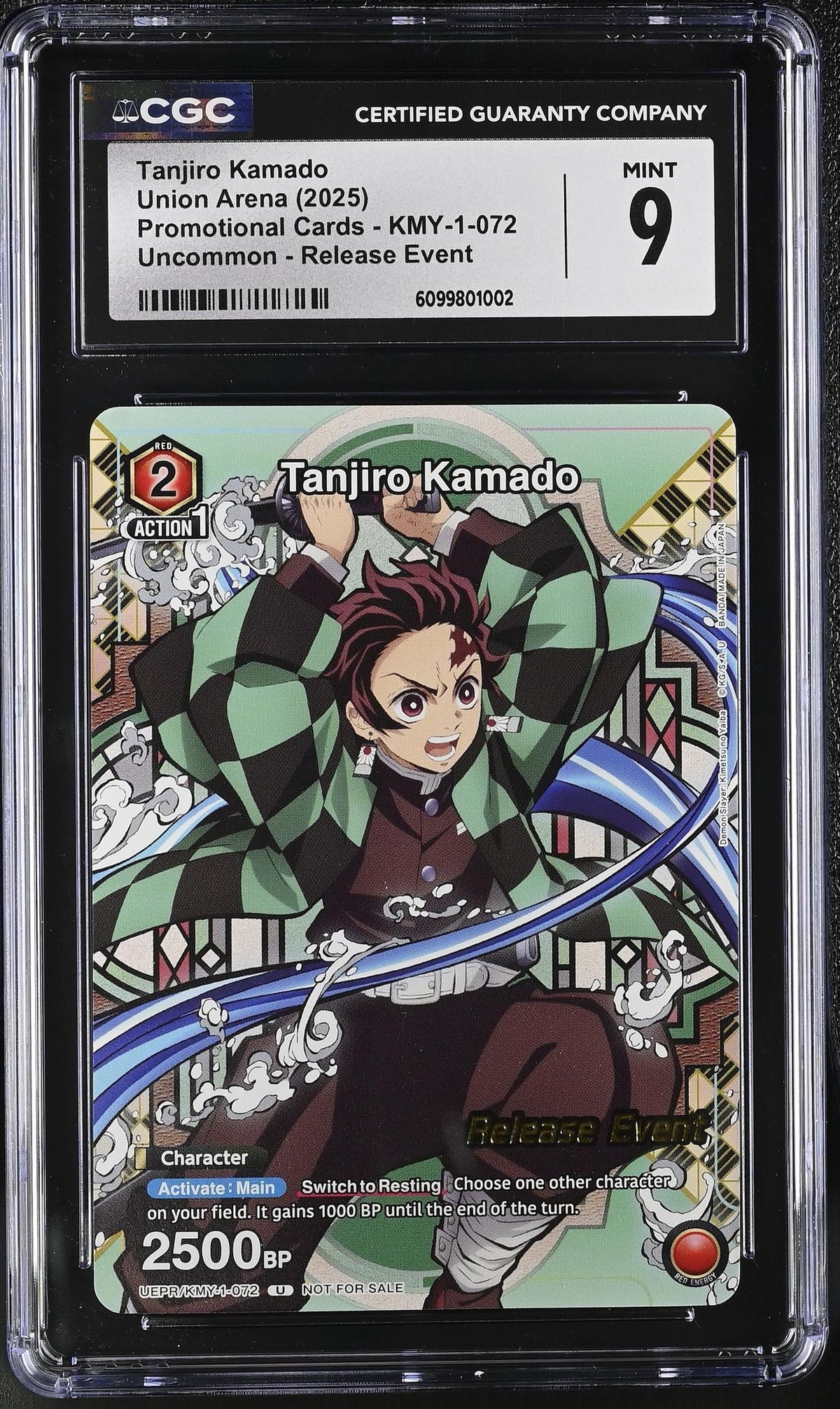 2025 Union Arena #Kmy-1-072 Tanjiro Kamado Release Event CGC 9