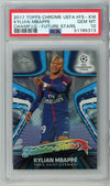 Graded 2017 Topps Chrome UEFA Kylian Mbappe #FS-KM Champions League Future Stars Soccer Card PSA 10 Gem Mint
