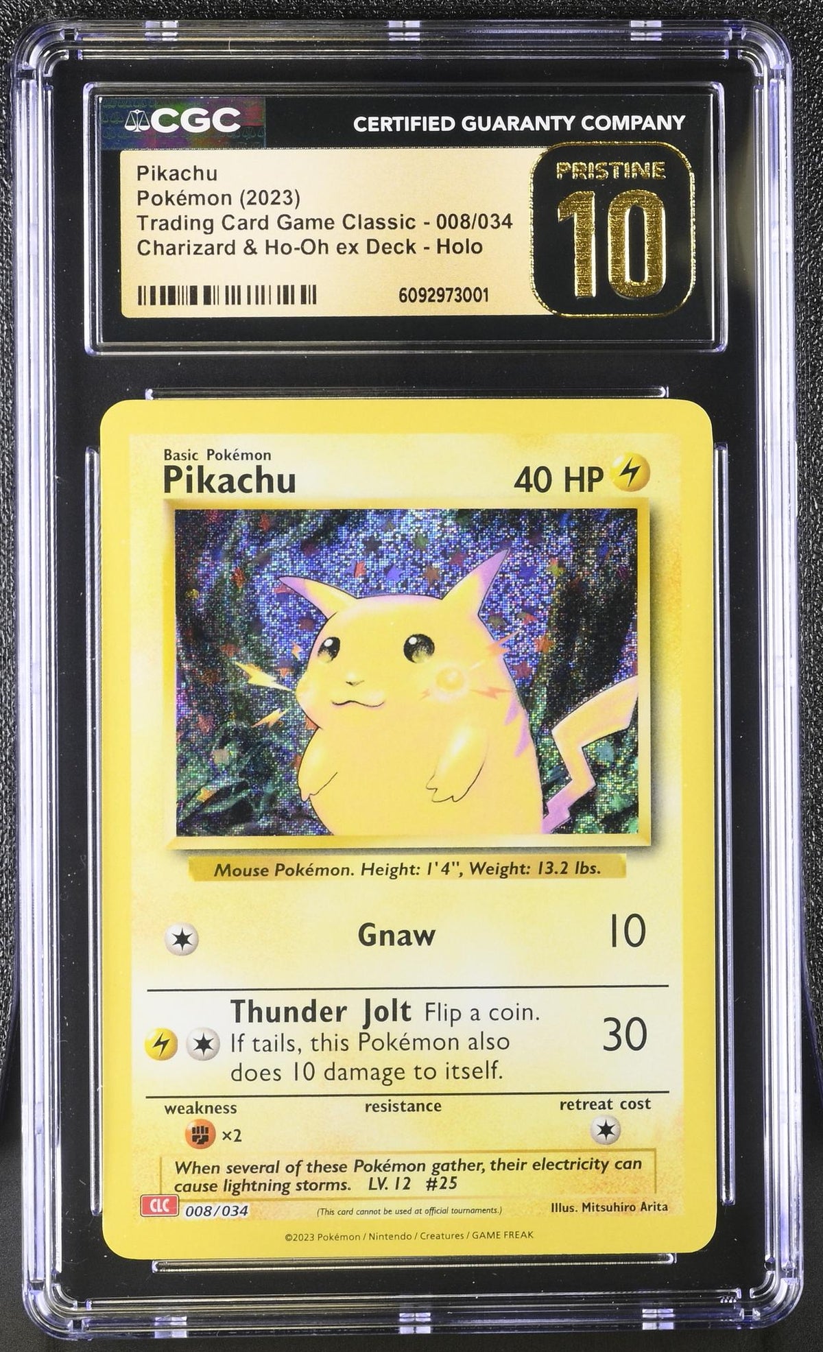 2023 Pokemon #008/034 Pikachu Charizard & Ho-Oh Ex Deck CGC 10