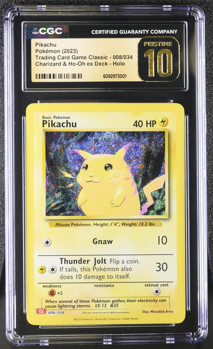 2023 Pokemon #008/034 Pikachu Charizard & Ho-Oh Ex Deck CGC 10
