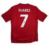 Autographed/Signed Luis Suarez Liverpool Red Soccer Futbol Jersey Beckett BAS COA