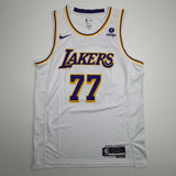 Autographed/Signed Luka Doncic Los Angeles Lakers White Authentic Basketball Jersey PSA/DNA COA