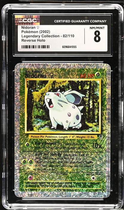2002 Pokemon #82/110 Nidoran ♀ Legendary Collection CGC 8