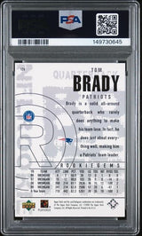 Graded 2000 UD Black Diamond Tom Brady #126 Rookie RC Football Card PSA 8 NM-MT