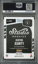 Graded 2025 Panini Instant Ashton Jeanty #SR2 Studio Rookies Auto /99 Rookie RC Football Card Authentic Auto PSA 10 Gem Mint
