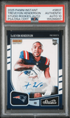 Graded 2025 Panini Instant Treveyon Henderson #SR37 Studio Rookies Auto /99 Rookie RC Football Card Authentic Auto PSA 10 Gem Mint