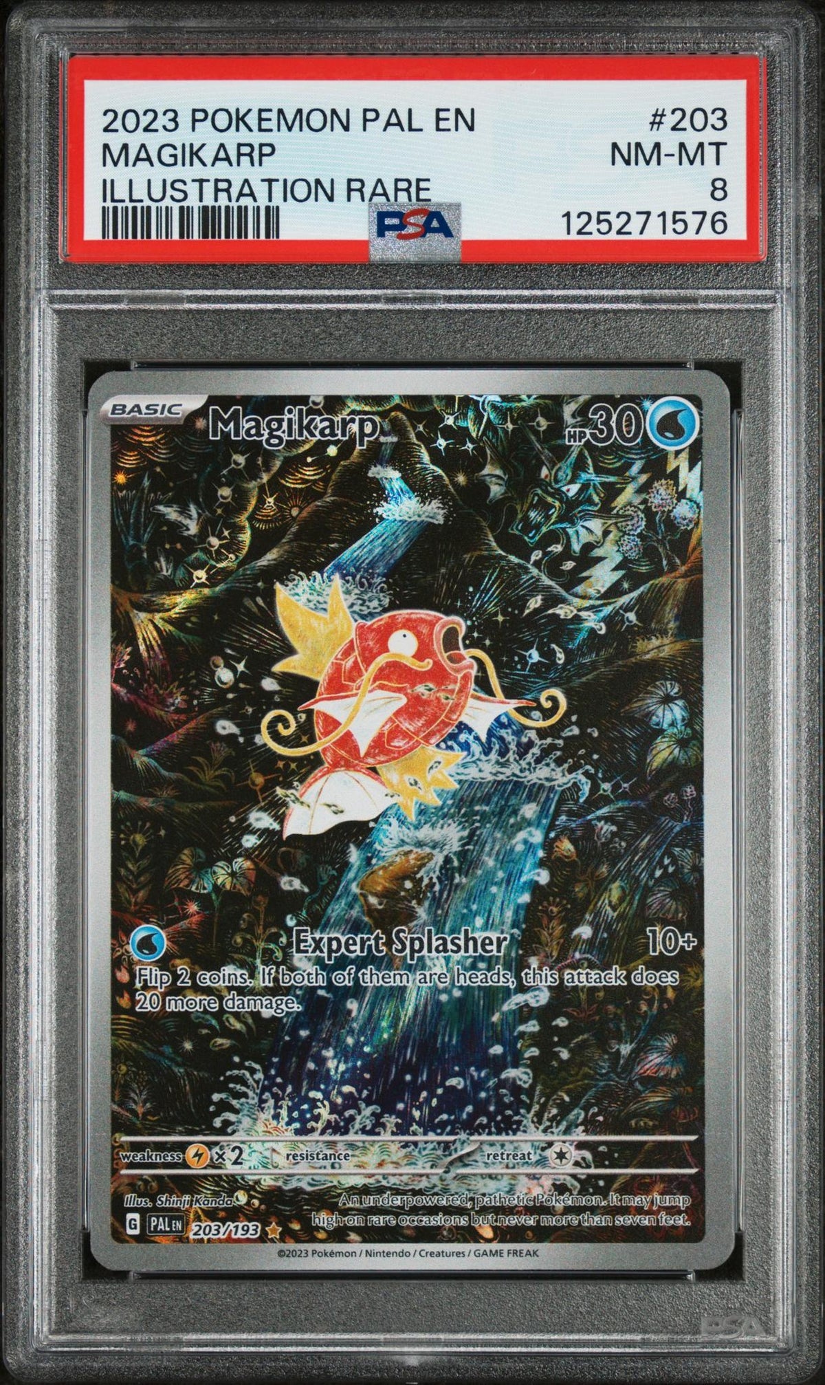 2023 Pokemon Scarlet And Violet Paldea Evolved Illustration Rare Magikarp #203 PSA 8