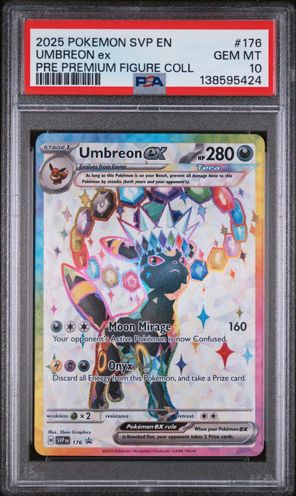 2025 Pokemon Scarlet And Violet Prismatic Evolutions Premium Figure Collection Umbreon Ex #176 PSA 10