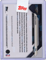 2025 Topps Now Derik Queen #79A Black Auto /10 Star Rookie Logs First Career Triple Double New Orleans Pelicans Rookie RC Basketball Card